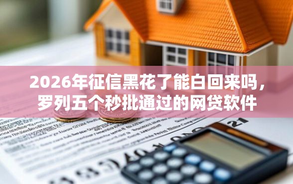 2026年征信黑花了能白回来吗，罗列五个秒批通过的网贷软件