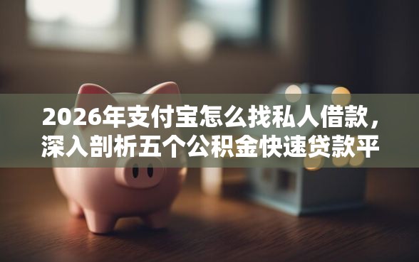 2026年支付宝怎么找私人借款，深入剖析五个公积金快速贷款平台