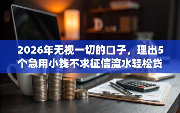 2026年无视一切的口子，理出5个急用小钱不求征信流水轻松贷的app