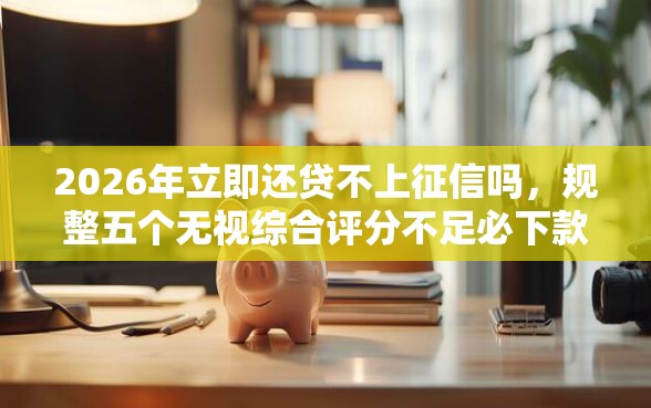 2026年立即还贷不上征信吗，规整五个无视综合评分不足必下款口子
