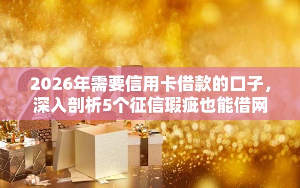 2026年需要信用卡借款的口子，深入剖析5个征信瑕疵也能借网贷轻松下款的软件
