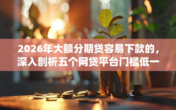 2026年大额分期贷容易下款的，深入剖析五个网贷平台门槛低一点的app