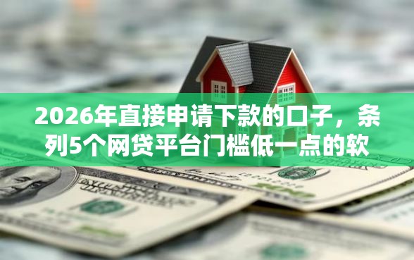 2026年直接申请下款的口子，条列5个网贷平台门槛低一点的软件
