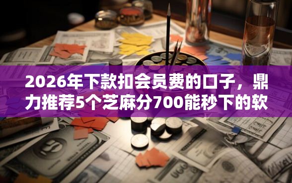 2026年下款扣会员费的口子，鼎力推荐5个芝麻分700能秒下的软件