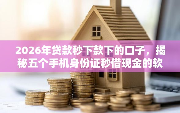 2026年贷款秒下款下的口子，揭秘五个手机身份证秒借现金的软件