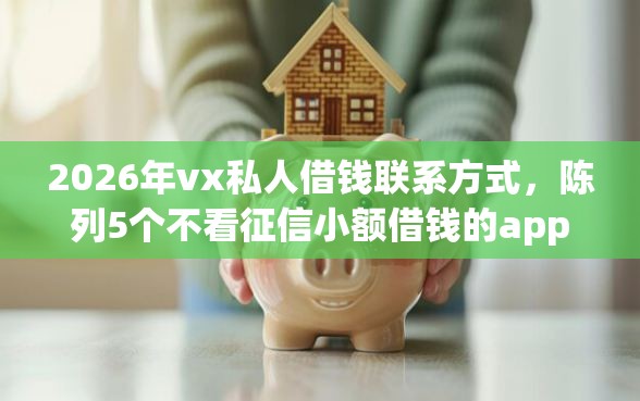 2026年vx私人借钱联系方式，陈列5个不看征信小额借钱的app