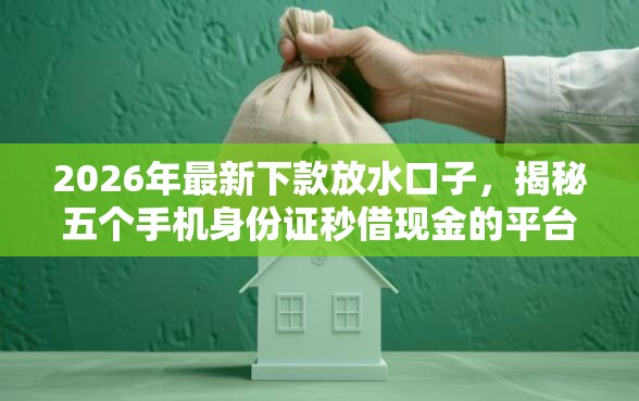 2026年最新下款放水口子，揭秘五个手机身份证秒借现金的平台