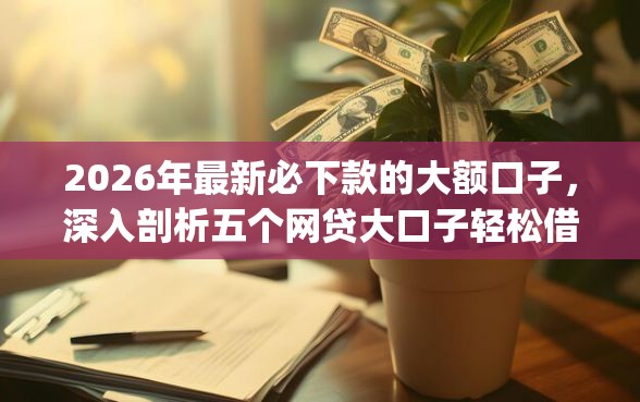 2026年最新必下款的大额口子，深入剖析五个网贷大口子轻松借app