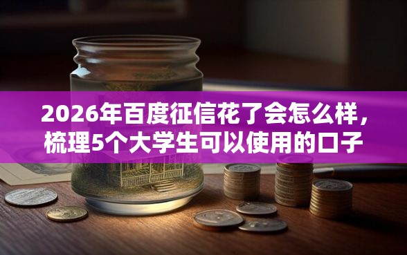 2026年百度征信花了会怎么样，梳理5个大学生可以使用的口子