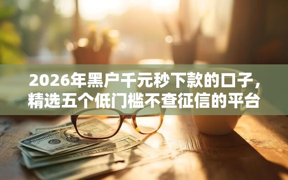 2026年黑户千元秒下款的口子，精选五个低门槛不查征信的平台