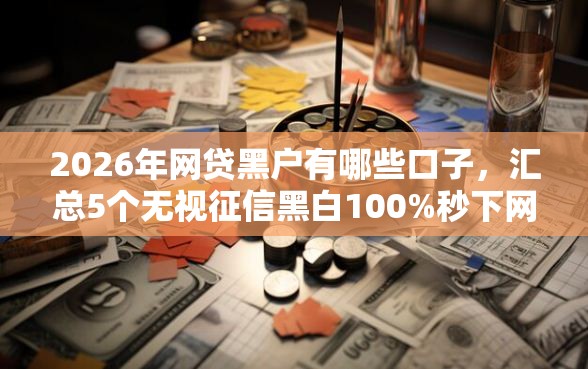 2026年网贷黑户有哪些口子，汇总5个无视征信黑白100%秒下网贷软件