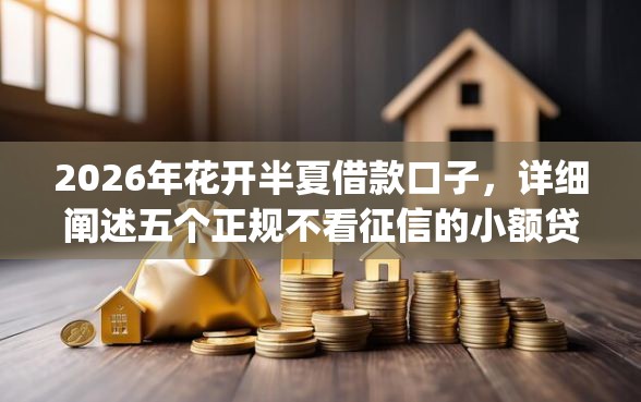 2026年花开半夏借款口子，详细阐述五个正规不看征信的小额贷款app
