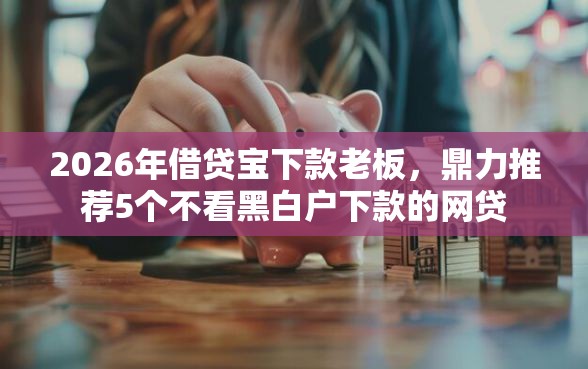 2026年借贷宝下款老板，鼎力推荐5个不看黑白户下款的网贷