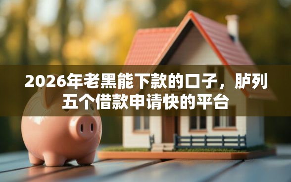 2026年老黑能下款的口子，胪列五个借款申请快的平台