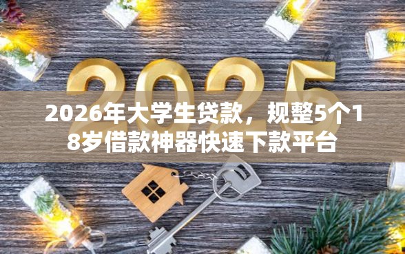 2026年大学生贷款，规整5个18岁借款神器快速下款平台