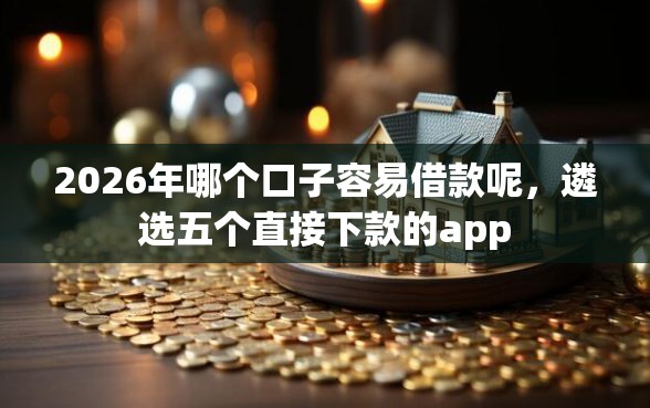 2026年哪个口子容易借款呢，遴选五个直接下款的app
