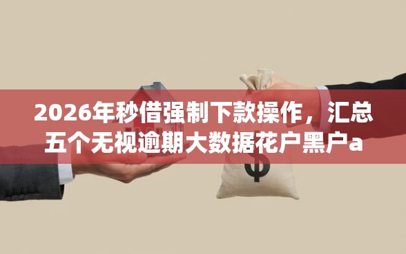 2026年秒借强制下款操作,汇总五个无视逾期大数据花户黑户app 2026年秒借强制下款操作,汇总五个无视逾期大数据花户黑户app