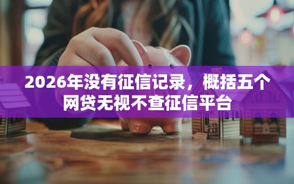 2026年没有征信记录，概括五个网贷无视不查征信平台