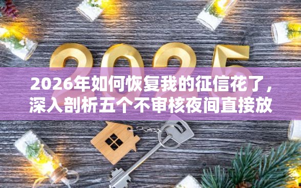 2026年如何恢复我的征信花了，深入剖析五个不审核夜间直接放款的网贷平台