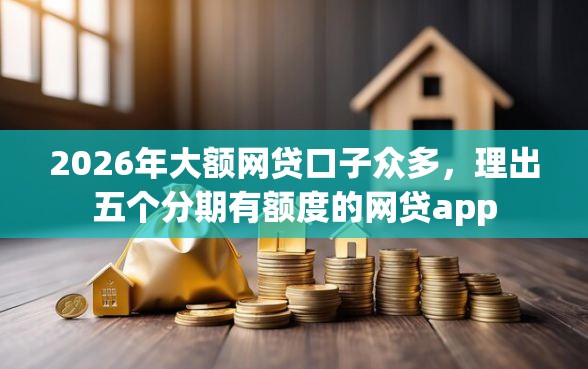 2026年大额网贷口子众多，理出五个分期有额度的网贷app