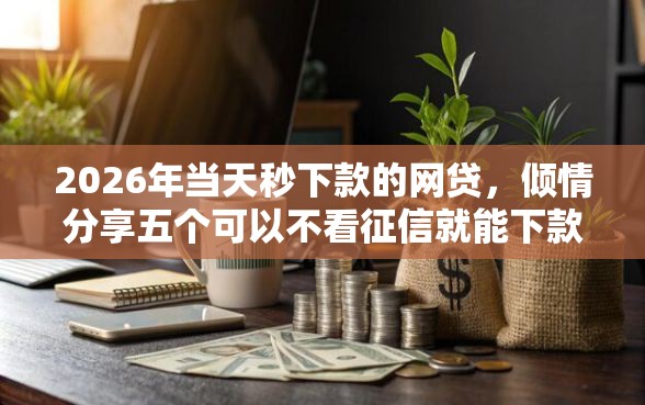2026年当天秒下款的网贷，倾情分享五个可以不看征信就能下款的软件