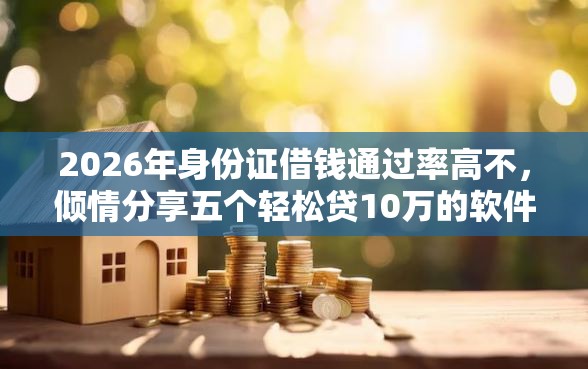 2026年身份证借钱通过率高不，倾情分享五个轻松贷10万的软件