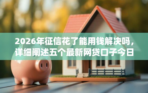 2026年征信花了能用钱解决吗，详细阐述五个最新网贷口子今日整理这五个app