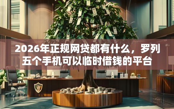 2026年正规网贷都有什么，罗列五个手机可以临时借钱的平台