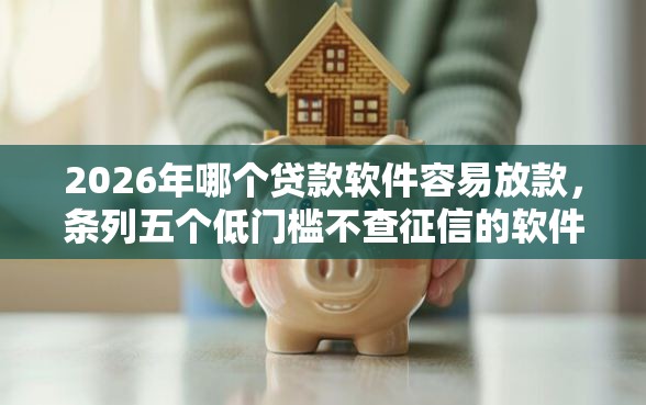 2026年哪个贷款软件容易放款，条列五个低门槛不查征信的软件