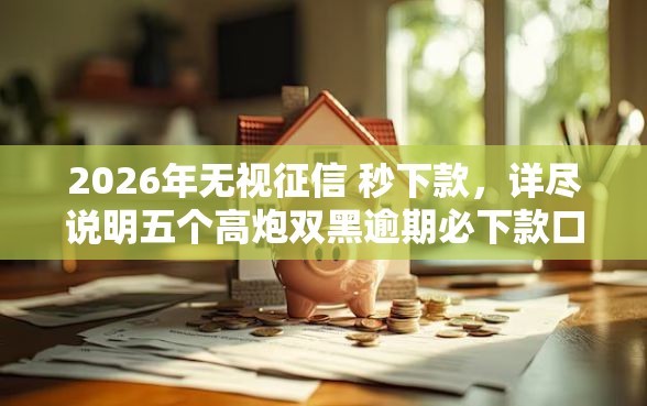 2026年无视征信 秒下款，详尽说明五个高炮双黑逾期必下款口子