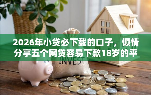 2026年小贷必下载的口子，倾情分享五个网贷容易下款18岁的平台