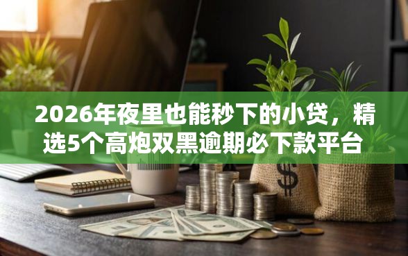 2026年夜里也能秒下的小贷，精选5个高炮双黑逾期必下款平台