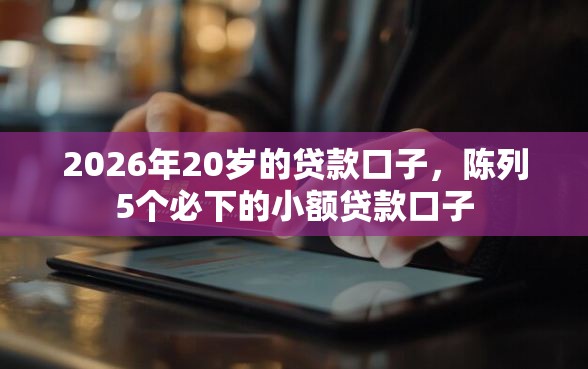 2026年20岁的贷款口子，陈列5个必下的小额贷款口子