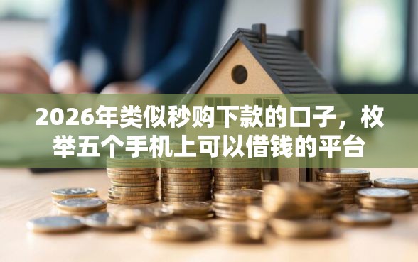 2026年类似秒购下款的口子，枚举五个手机上可以借钱的平台