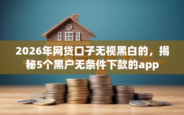 2026年网贷口子无视黑白的，揭秘5个黑户无条件下款的app