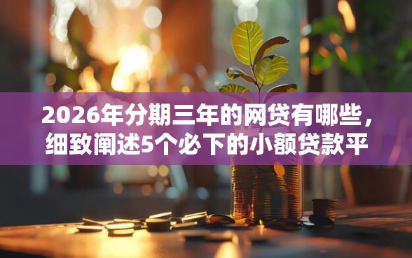 2026年分期三年的网贷有哪些，细致阐述5个必下的小额贷款平台