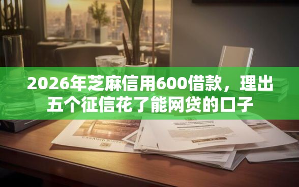 2026年芝麻信用600借款，理出五个征信花了能网贷的口子