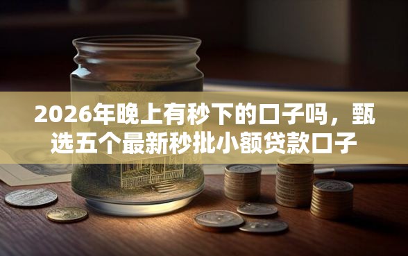 2026年晚上有秒下的口子吗，甄选五个最新秒批小额贷款口子