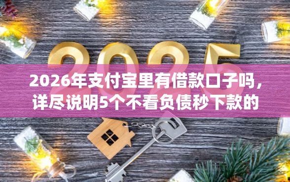 2026年支付宝里有借款口子吗，详尽说明5个不看负债秒下款的网贷app