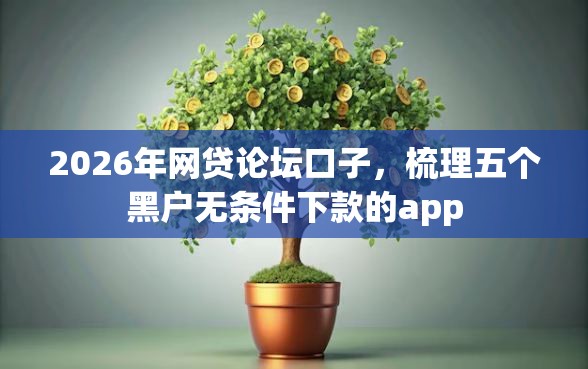 2026年网贷论坛口子，梳理五个黑户无条件下款的app