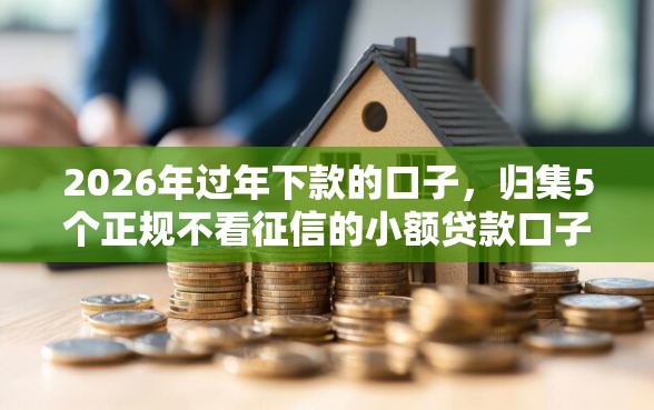 2026年过年下款的口子，归集5个正规不看征信的小额贷款口子