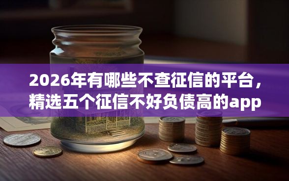 2026年有哪些不查征信的平台，精选五个征信不好负债高的app