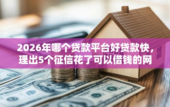 2026年哪个贷款平台好贷款快，理出5个征信花了可以借钱的网贷软件