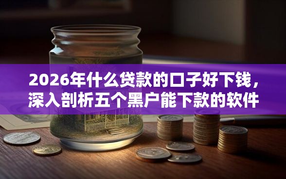 2026年什么贷款的口子好下钱，深入剖析五个黑户能下款的软件