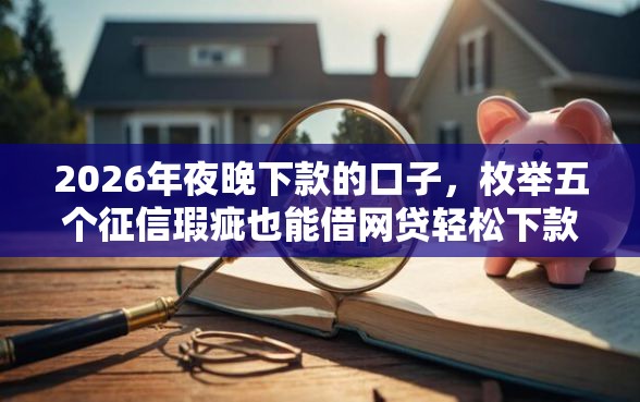 2026年夜晚下款的口子,枚举五个征信瑕疵也能借网贷轻松下款的软件 2026年夜晚下款的口子,枚举五个征信瑕疵也能借网贷轻松下款的软件