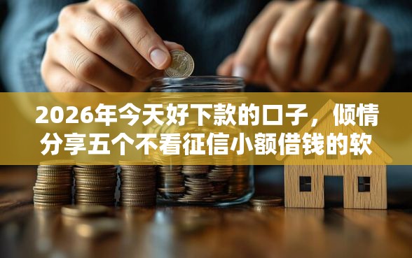 2026年今天好下款的口子，倾情分享五个不看征信小额借钱的软件