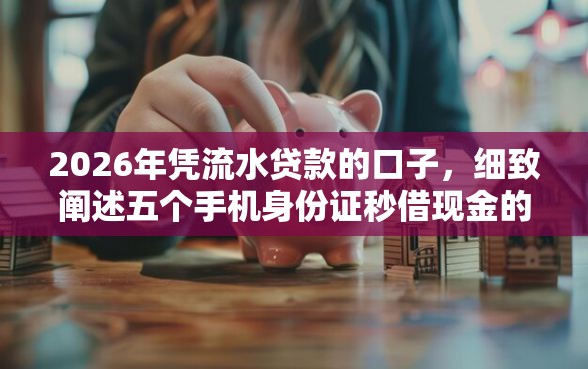 2026年凭流水贷款的口子，细致阐述五个手机身份证秒借现金的软件