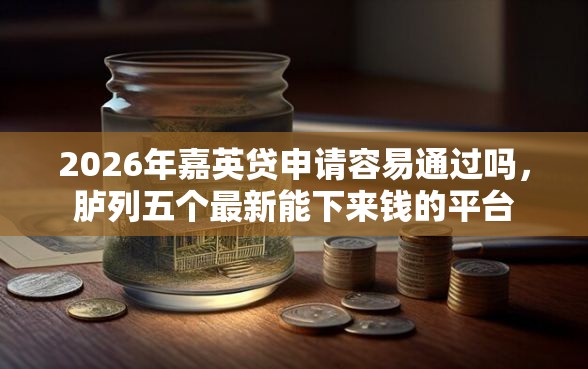2026年嘉英贷申请容易通过吗，胪列五个最新能下来钱的平台