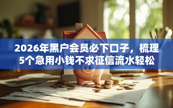 2026年黑户会员必下口子，梳理5个急用小钱不求征信流水轻松贷的口子