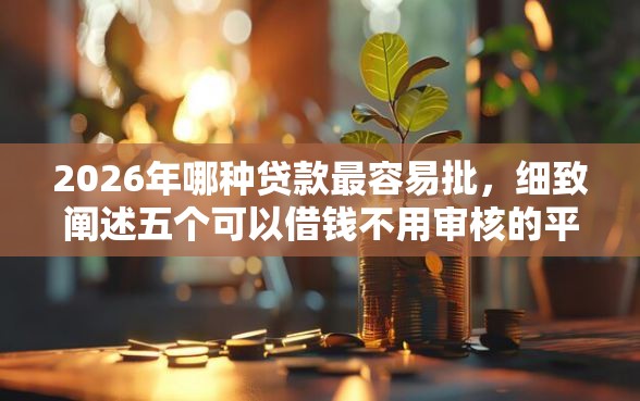 2026年哪种贷款最容易批，细致阐述五个可以借钱不用审核的平台